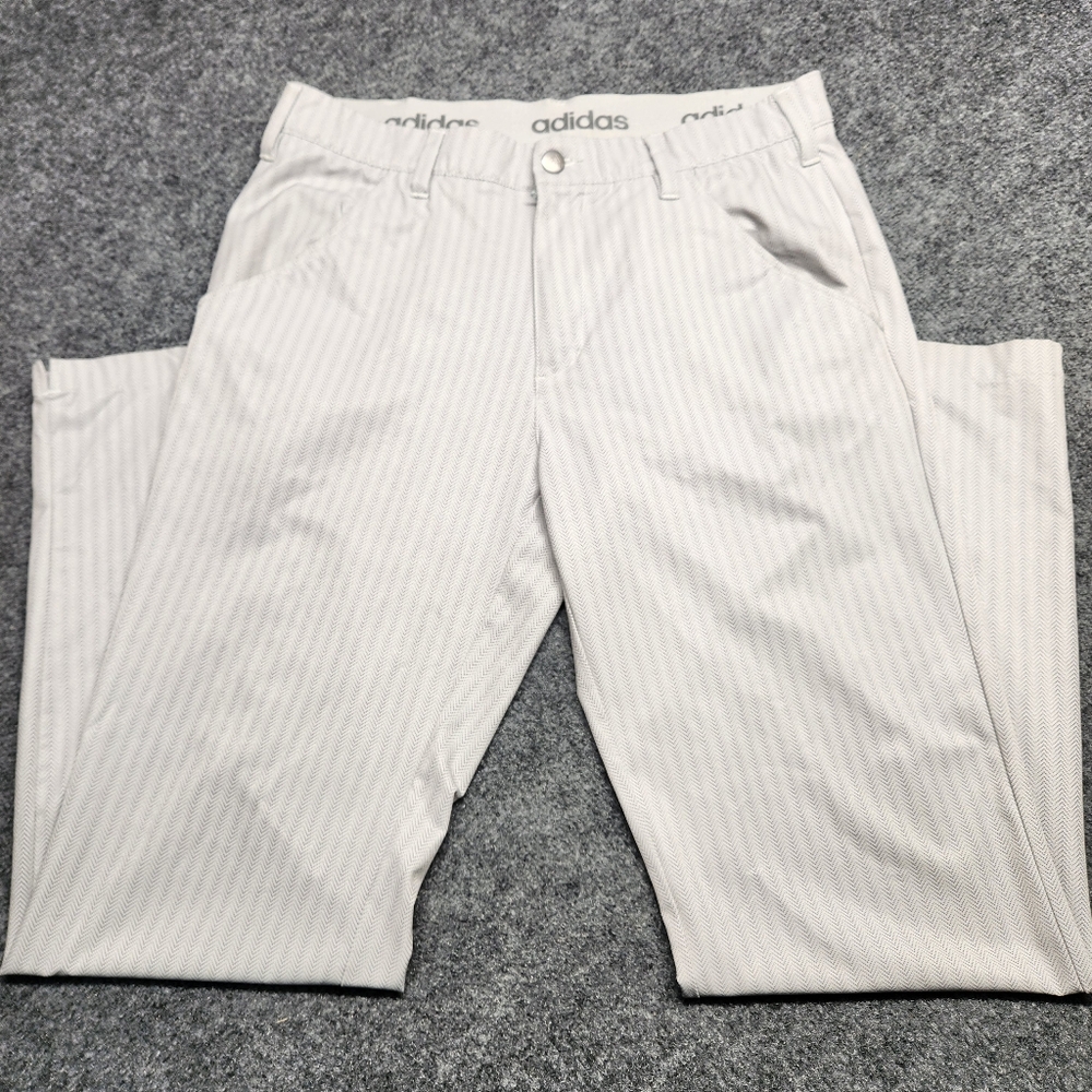Adidas Mens Ultimate Dot Herringbone Golf Pant Size 32 x 32 Grey AE9887